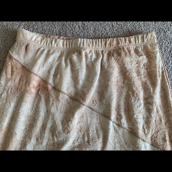 A-line Crepe Tie Dye Faded Below Knee Lined Skirt - Picture 4 of 15
